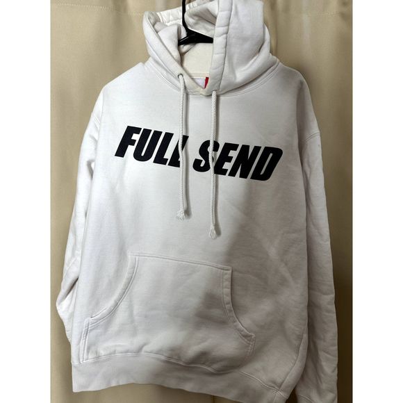Nelk Full Send RARE White Hoodie 2020 Drop - Picture 1 of 3